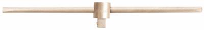 AMPCO Sliding Bar: 3/4 in Drive, 18 in Lg, Smooth Grip, Aluminum Bronze - Non-Sparking Sliding T-Style Breaker Bars