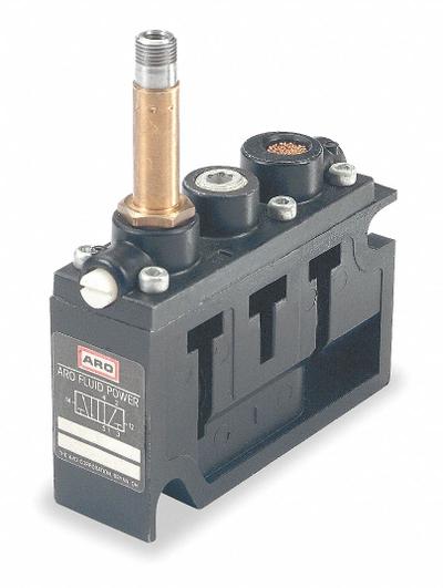 ARO Solenoid Air Control Valve: Alpha, Four-Way / Two-Position, 1/4 in Female NPT - ARO Alpha Series Solenoid-Operated Inline Air Control Valves