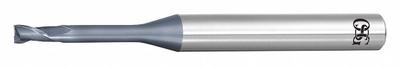 OSG Square End Mill: Carbide, WXL Coated, 2 Flute, 1 mm Mill Dia, 1.5 mm LOC - Pencil-Neck Carbide Square End Mills for Hardened Materials