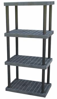 STRUCTURAL PLASTICS Plastic Shelving: 36 in x 24 in, 75 in Overall Ht, 4 Shelves (MPN S3624X4). Key specifications — Resistance Properties: Corrosion-Resistant; Frame Material: Plastic; Shelving Material: High Density Polyethylene; Brand: STRUCTURAL PLASTICS.