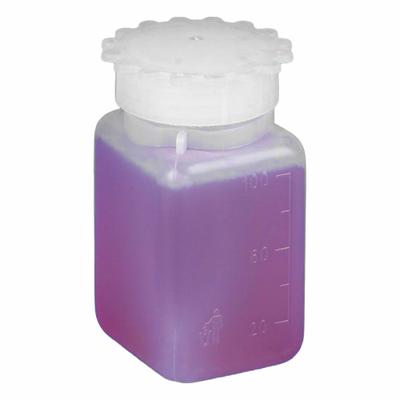 GLOBE SCIENTIFIC Laboratory Bottle: 100 mL, HDPE, Natural, Square, Translucent - HDPE Rectangular Lab Bottles