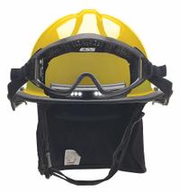 BULLARD Fire Helmet: Yellow, Polyetherimide, Modern Rear Brim, Chin Strap (MPN PXSYLTLGIZ3). Key specifications — Color: Yellow; Chin Strap: Yes; Brand: BULLARD; Shell Material: Polyetherimide; Style: Modern Rear Brim; Suspension: Standard Sure-Lock(R) Ratchet Headband.