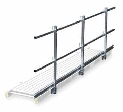 WERNER Guard Rail and Toe Board System: Guardrail and Toeboard Kit, Aluminum (MPN SQHTG-24). Key specifications — Color: Silver; Included Components: Brackets; Material: Aluminum; Product Type: Guardrail and Toeboard Kit; Series: SQHTG; Brand: WERNER.