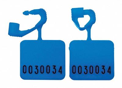 ELC SECURITY PRODUCTS Padlock Seals: Blue, Plastic, 8 lb Breaking Strength, 5 mm Lock Wd - Plastic Hasp Padlock Seals