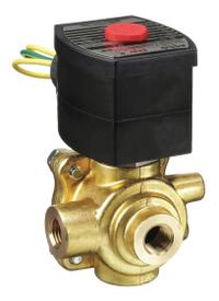 REDHAT Solenoid Valve: 4-Way, 1/4 in Pipe Size, 120V AC, Explosion Proof/Watertight, NAMUR Mount (MPN EFHB8342G001). Key specifications — Pipe Size: 1/4 in; Voltage: 120V AC; Brand: REDHAT; Coil Enclosure: Watertight.
