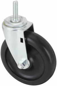 APPROVED VENDOR Stem Caster: Swivel, 5 in Wheel Dia., 1 1/4 in Wheel Wd, Polyolefin, Light Duty (MPN 32J972). Key specifications — Brand: APPROVED VENDOR; Thread Size: 7/16"-14; Roll Up: Swivel.