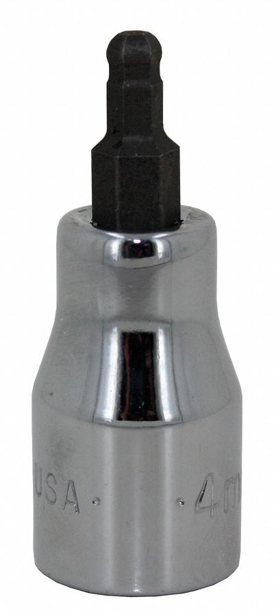 SK PROFESSIONAL TOOLS Socket Bit: 3/8 in Drive Size, Ball Hex Tip, 7/32 in Tip Size - Ball-End Hex Bit Sockets