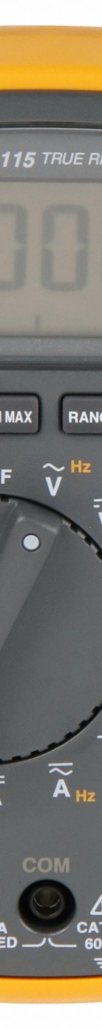 FLUKE Digital Multimeter: TRMS, CAT III 600V, 600 V Max AC Volt Measurement, 6,000 Instrument Counts (MPN FLUKE-115). Key specifications — Instrument Counts: 6,000; Brand: FLUKE; Calibration Certificate Included: Not Included.