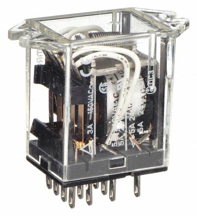 OMRON Flange Mount Relay: Surface (Top Flange) Mounted, 3 A Current Rating, 24V AC - Surface-Mounted Relays