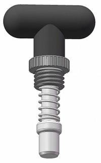 Weld Mount Retractable Spring Plunger: Rounded T-Knob, 0.5 in Plunger Wd, 0.55 in Plunger Projection (MPN GI1/2S2.25-BTR6). Key specifications — Brand: INNOVATIVE COMPONENTS; Barrel Diameter: 1 in; Barrel Length: 2.25 in.