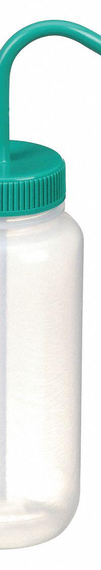 APPROVED VENDOR Wash Bottle: 500 mL, No Imprinting, Green, Wide, Std Spout Spout, White (MPN 6FAU2). Key specifications — Closure Color: Green; Vented/Nonvented: Nonvented; Body Color: White; Brand: APPROVED VENDOR; Imprinting Group: No Imprinting or Write On.
