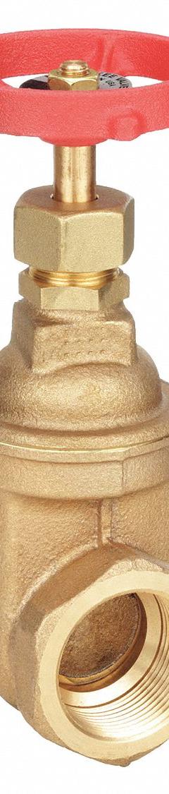 MILWAUKEE VALVE Gate Valve: 1 in, Bronze, Non-Rising, FNPT x FNPT, 200 psi Max. Pressure (CWP) (MPN 105 1"). Key specifications — Wedge Material: Bronze; Brand: MILWAUKEE VALVE; Bonnet Material: Bronze.