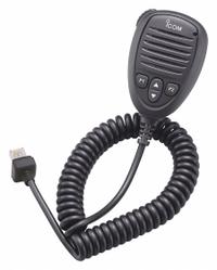 ICOM Speaker Microphone: Fits Icom, For A120 Series, 18 in Cord, Push To Talk, IP54, HM217. Key specifications — Compatible Radio Series: A120; Color: Black; Radio Connector Type: Modular Connector; Brand: ICOM; Manufacturer Part Number: HM217; Push To Talk: Yes.