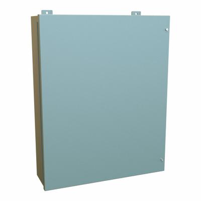 HAMMOND Enclosure: Steel, 30 in x 24 in x 7 in, NEMA 12, w/Panel, Solid Cover - Steel Dust-Tight Enclosures