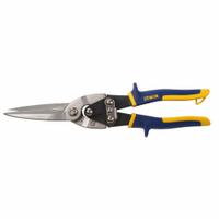 IRWIN Metal Cutting Snip: Straight, 11 3/4 in Overall Lg, 3 1/4 in Cutting Lg, Steel, Steel (MPN 21304ZR). Key specifications — attr308531: Multi-Component; attr308530: Steel; attr308532: Steel; attr308533: Yes; attr308535: Vinyl; attr308541: 24 ga (Cold Rolled Steel); attr308546: Straight; attr324897: IRWIN.