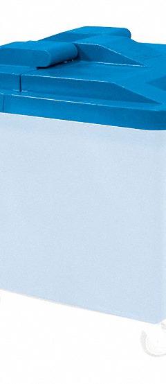 ROYAL BASKET TRUCKS Cube Truck Lid: 35 1/2 in L 25 in W 3 in H, Fits 13.6 cu ft, 0.5 cu yd, Blue (MPN G11-BLX-LDN). Key specifications — Lid/Cover Material: HDPE; For Use With Grainger Item Number: 19D627; For Use with Series: RC; Brand: ROYAL BASKET TRUCKS; Color: Blue.