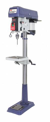 DAYTON Floor Drill Press: Belt Drive, Fixed Speed, 138 RPM – 3,476 RPM, 115/230V AC /Single-Phase (MPN 54ZW30). Key specifications — attr22849: 138 to 3,476 RPM; attr22858: 120/240V AC; attr73523: Reaming; attr22856: Belt; attr73570: Single-Phase; attr22850: 7-1/2 in; attr22846: 1/2 hp; attr22840: 8.6/4.3 A.