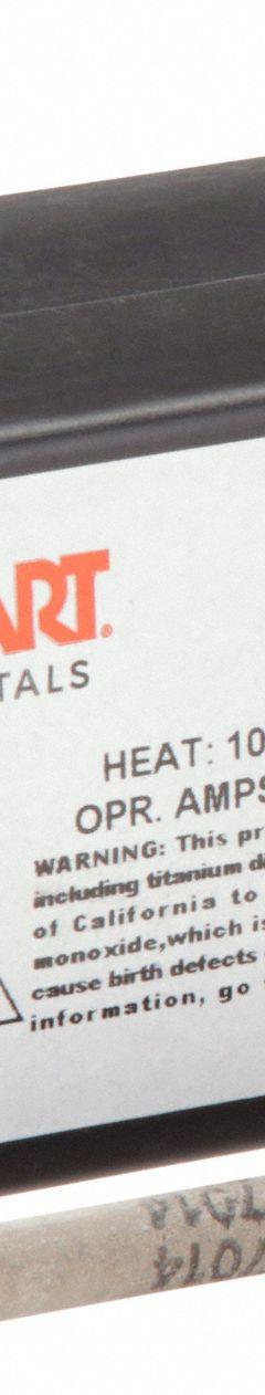 HOBART Stick Electrode: Carbon Steel, E7014, 5/32 in x 14 in, 5 lb (MPN 6ETJ2). Key specifications — Brand: HOBART; Tensile Strength (As Welded): 81 ksi; Yield Strength (As Welded): 73 ksi.