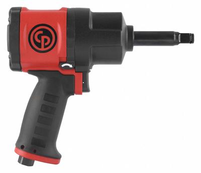 CHICAGO PNEUMATIC Air Impact Wrench: Compact, 1/2 in Drive, Pistol-Grip, Square - Pistol-Grip Air-Powered Impact Wrenches with Extended Anvils