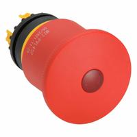 EATON Mushroom Head Push Button: Red, 45 mm Mounting Size, Non-Metallic, Maintained (MPN M22-PVL45P). Key specifications — Brand: EATON; Action: Maintained; Series: M30; Push Button Material Type: Non-Metallic.