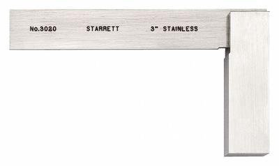 STARRETT Precision Steel Square with Wide Base: 90° Angle - Machinist Precision Steel Squares