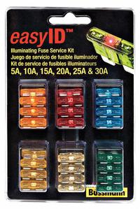BUSSMANN Fuse Kit: Includes Series ATC-ID, Automotive Fuses, 5 A – 30 A Range (MPN ATM-ID-SK). Key specifications — Fuse Series Included: ATC-ID; Tool Included: None; Brand: BUSSMANN.
