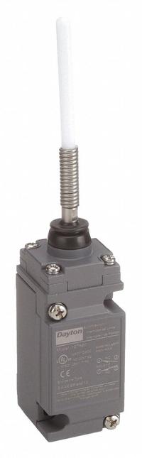 DAYTON Limit Switch: Wobble Stick, 2 Mounting Holes (MPN 12T890). Key specifications — Brand: DAYTON; Electrical Connection: Screw Terminals.