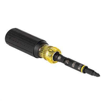 KLEIN TOOLS Impact Multi-Bit Screw/Nut Driver: Nut Driver/Phillips/Slotted/Square/Torx Tip - Combination Multi-Bit Screw & Nut Drivers