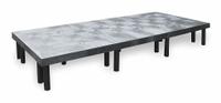 STRUCTURAL PLASTICS Dunnage Rack: Assembled, Snap-Together, 12 in x 36 in x 96 in, Polyethylene (MPN DT9636). Key specifications — Color: Black; Brand: STRUCTURAL PLASTICS; Material: Polyethylene; Assembled: Assembled; Method of Construction: Snap-Together; Included: Shelf.