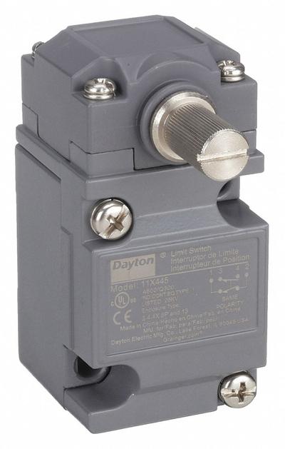Dayton Limit Switch: Roller Lever, Non-Metallic, No Actuator Included, Screw Terminals - Rotary-Motion Limit Switches without Levers