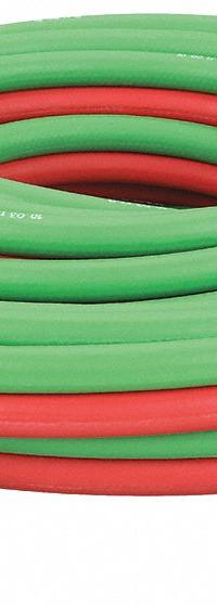 Twin Line Welding Hose: 1/4 in Hose Inside Dia., Green/Red, UNF x UNF, 50 ft Hose Lg, UNF x UNF (MPN 20027466). Key specifications — Hose Color: Red; Fitting Type: UNF x UNF; Brand: CONTINENTAL.