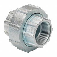 BRIDGEPORT FITTINGS Threaded Coupling - Three-Piece: Iron, 2 1/2 in Trade Size, 3 7/16 in Overall Lg (MPN 1127-RT). Key specifications — Insulated: No; Compatible Conduit Type: RMC; Brand: BRIDGEPORT FITTINGS.