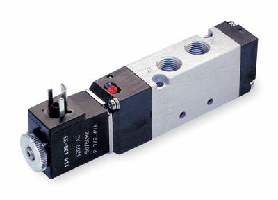ARO Solenoid Air Control Valve: Sierra, Four-Way / Two-Position, 12V DC - ARO Sierra Series Solenoid-Operated Inline Air Control Valves