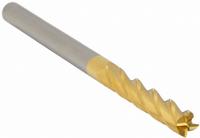 APPROVED VENDOR Square End Mill: Carbide, TiN Coated, 4 Flute, 1/4" Mill Dia, 1-1/2" LOC, 6" OAL (MPN 218-001026)