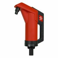 FILL-RITE Hand Pump: Lever, Pump with Spout, Bung, 11 oz per stroke, Polypropylene, Piston (MPN FR20V). Key specifications — Brand: FILL-RITE; Seal Material: Viton; Suction Tube Material: Polypropylene; Maximum Flow Rate: 11 oz per stroke; Spout/Nozzle: Polypropylene Spout.