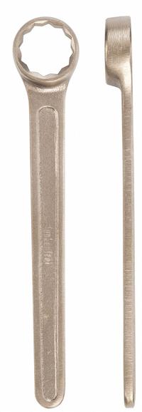 AMPCO Box End Wrench: Natural, 2 3/4 in Head Size, 21 3/4 in Overall Lg, Std, 0° Head Offset Angle (MPN 4672). Key specifications — attr309427: Natural; attr309429: No; attr324926: AMPCO.