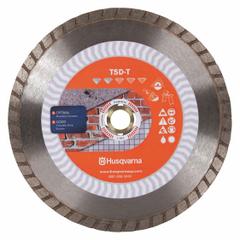 HUSQVARNA Diamond Saw Blade: Brick/Granite/Marble, 6 in Blade Dia., Wet/Dry, Good, Continuous (MPN TACTI-CUT T 6). Key specifications — attr1097734: Wet/Dry; attr1097738: Angle Grinder; attr1097751: HUSQVARNA.
