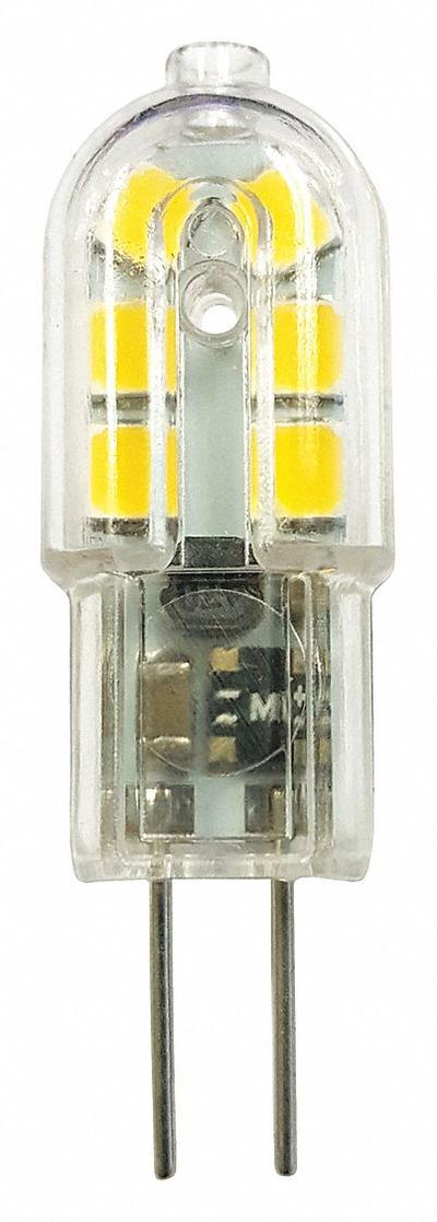 APPROVED VENDOR Compact LED Bulb: LED, 2-Pin (G4), T4, 30V AC/DC, 0.156 W Watt - G4 2-Pin Base Lamps