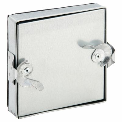 Dayton Duct Access Door: 6 in x 6 in, 24 ga, Steel, Double Cam, Tab-In Hinge - Flat Access Doors