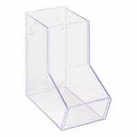 Lab Bulk Bin: 8 1/2 in Overall Wd, 8 3/8 in Overall Ht, 4 5/8 in Overall Lg, PETG, Clear, Wall (MPN BLKBN4-M). Key specifications — Material: PETG; Mounting Location: Wall; Color: Clear; Product Type: Bulk Bin; Total Holding Capacity: Misc Lab Supplies; Brand: POLTEX.