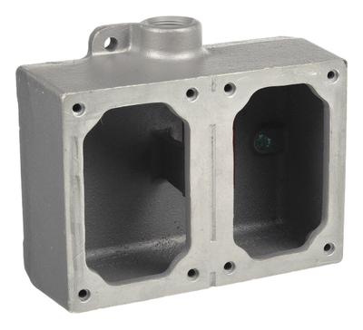 APPLETON ELECTRIC Mounting Body: 2 Gangs, Iron, 1/2 in Hub Size, Dead End - 2-Gang Hazardous Location Electrical Boxes