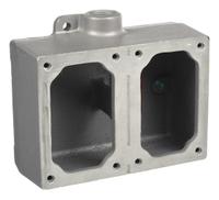 APPLETON ELECTRIC Mounting Body: 2 Gangs, Iron, 1/2 in Hub Size, Dead End, 6 13/16 in Overall Ht (MPN EDS172). Key specifications — Brand: APPLETON ELECTRIC; Hub Type: Dead End.