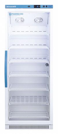 ACCUCOLD Vaccine Refrigerator: 12 cu ft, Upright, 2°C to 8°C, 24 3/8 in Overall Dp, 5 ft Overall Ht (MPN ARG12PV). Key specifications — Door Opening Style: Right; Color: White; Alarm Type: Door Ajar; Manufacturer Part Number: ARG12PV; Brand: ACCUCOLD; Product Type: Vaccine Refrigerator; Door Type: Swing Glass; Refrigerant Type: R-600a.
