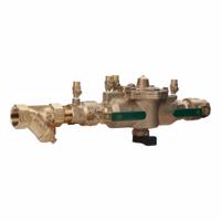 WATTS Backflow Preventer: LF009, With Strainer, Bronze, 1 1/4 in Pipe Size, FNPT, 33°F – 180°F (MPN 1-1/4 LF009M2-QT-S). Key specifications — Shut-Off Valve Type: Ball Valve; Connection Type: FNPT.