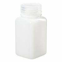 NALGENE Laboratory Bottle: 175 mL, 6 fl oz, HDPE, Natural, 38 mm Screw Closure Size, Square, Unlined (MPN 2114-0006). Key specifications — Body Color: Natural; Brand: NALGENE; Closure Included: Yes; Graduated: No; Closure Attached: Attached.