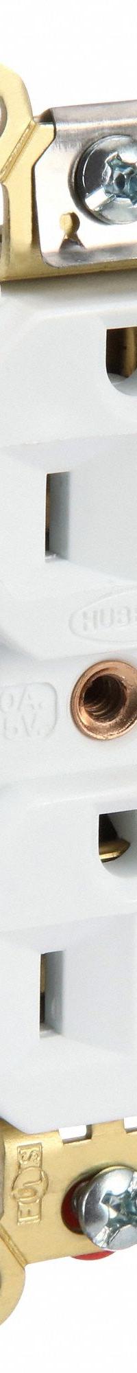 HUBBELL Receptacle: Duplex, 5-20, White, 125V AC, 20 A, 2 Pole / 3 Wire (MPN HBL5352W)