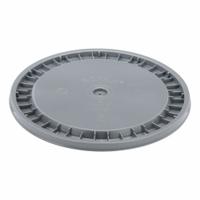 BASCO Pail Lid: Snap-On, 12 1/4 in Overall Dia, Gray, Plastic, FDA Compliant, 12 1/4 in Dia. (MPN ROP2100CVR-SN-GRAY). Key specifications — attr1265148: Not Rated; attr1188872: BASCO; attr1265149: Not Rated; attr1188855: 55KY99; attr1188854: Plastic.