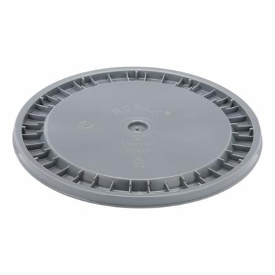 BASCO Pail Lid: Snap-On, 12 1/4 in Overall Dia, Gray, Plastic, FDA Compliant - Snap-On Lids