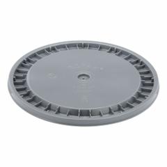 BASCO Pail Lid: Snap-On, 12 1/4 in Overall Dia, Gray, Plastic, FDA Compliant, 12 1/4 in Dia. (MPN ROP2100CVR-SN-GRAY). Key specifications — attr1265148: Not Rated; attr1188872: BASCO; attr1265149: Not Rated; attr1188855: 55KY99; attr1188854: Plastic.