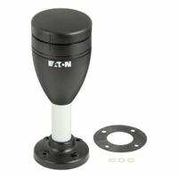 EATON Mounting Base: Tower Light Base, For SL7, 3 1/2 in Overall Ht, 2 3/4 in Overall Dia (MPN SL7-CB-100). Key specifications — Brand: EATON; Compatible with Series: SL7; Connection Type: Spring-Loaded Terminal; Housing Color: Black; IP Rating: IP66; Mounting Location: Pole Mount; Manufacturer Part Number: SL7-CB-100; Includes: Plastic Feet.